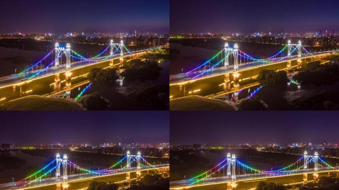 【高清4k】沈阳超美城市夜景航拍东塔桥