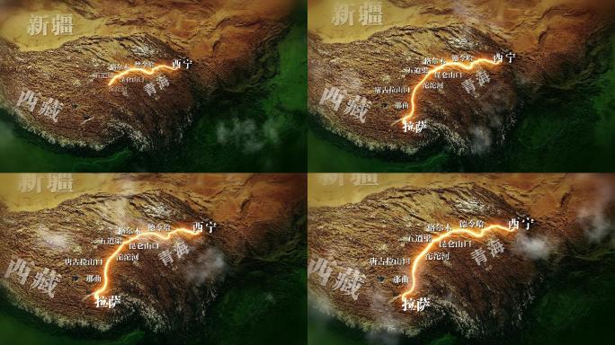 青藏铁路线路图AE模板