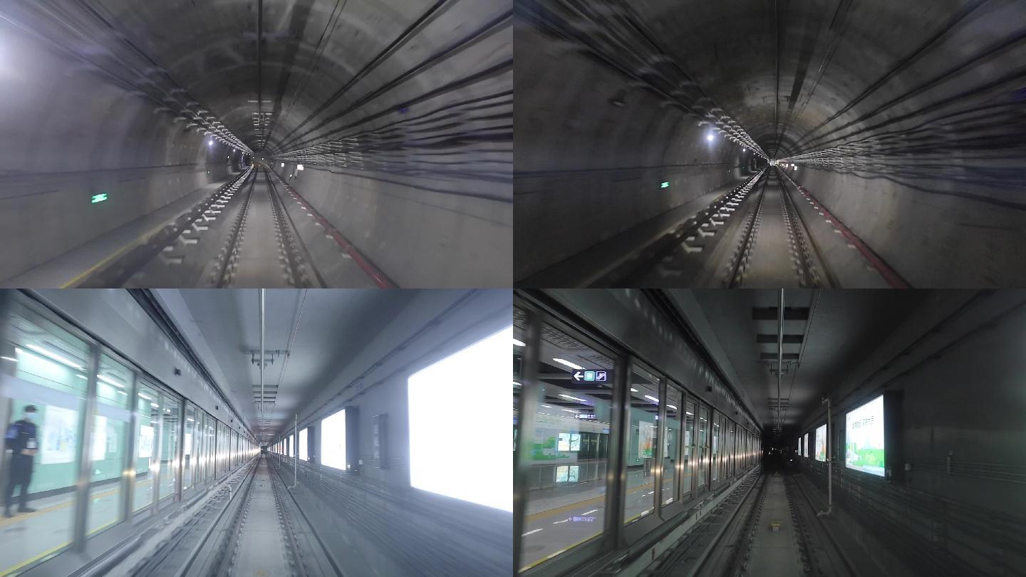 深圳地铁20号线运行第一视角司机视角隧道