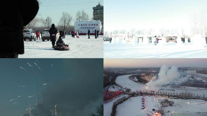 冬奥 冰雪 烟花 乐园 游客 附航拍