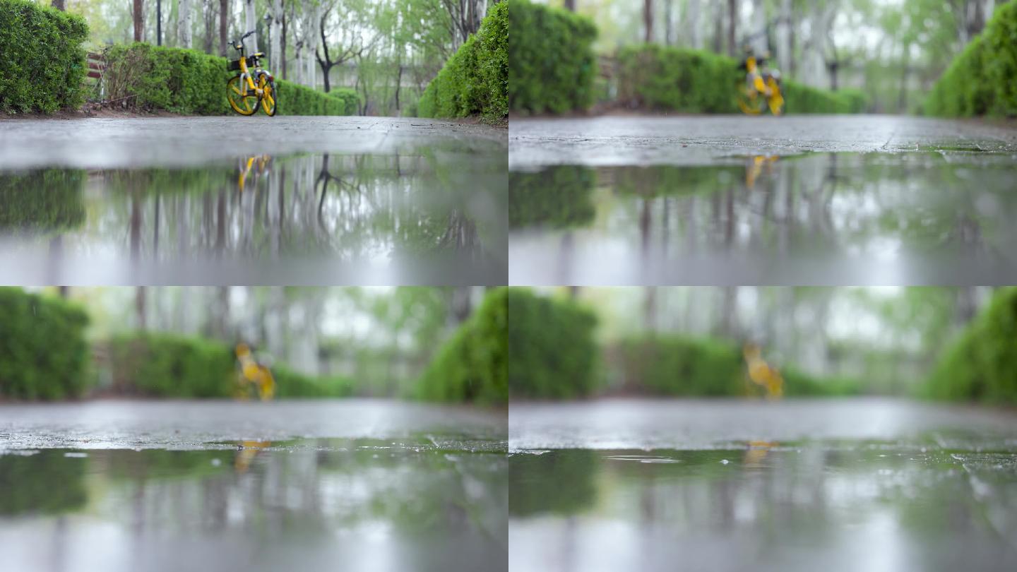 【高清4k】沈阳下雨天单车情绪空镜