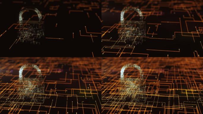 网络安全密码锁视频素材黑客攻防