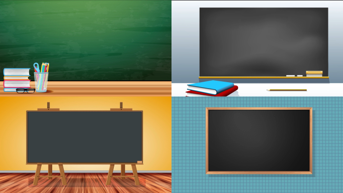 扁平化黑板、白板视频素材