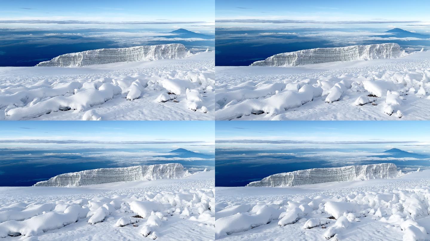 自然冰川景观北极冰川冰块冰雪世界