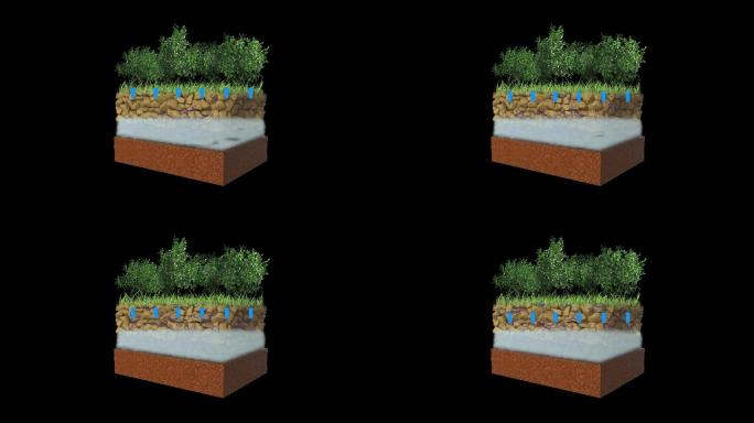 海绵城市节水灌溉动画演示