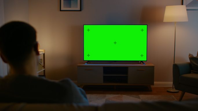 绿色屏幕的电视绿屏绿布绿幕抠图后期抠像