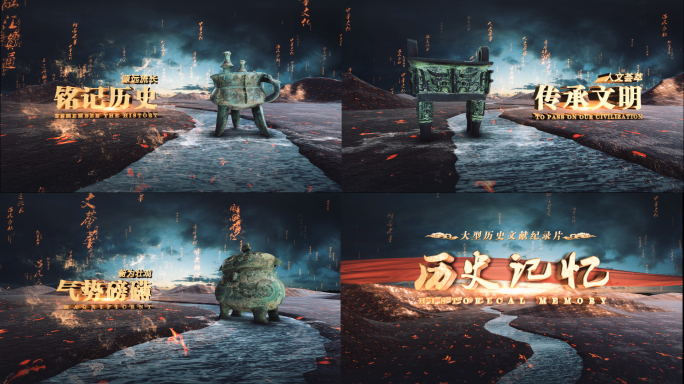 E3D历史长河片头AE模板