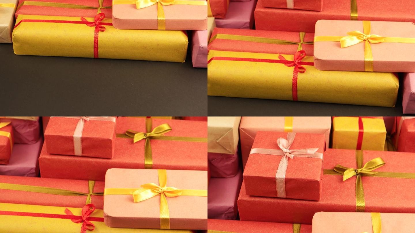 礼物盒各种各样的礼品盒装饰品圣诞节