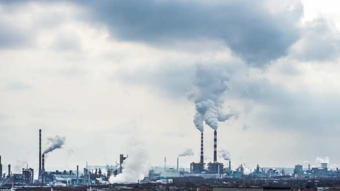 8K大烟囱污染排放延时 发电厂化工厂