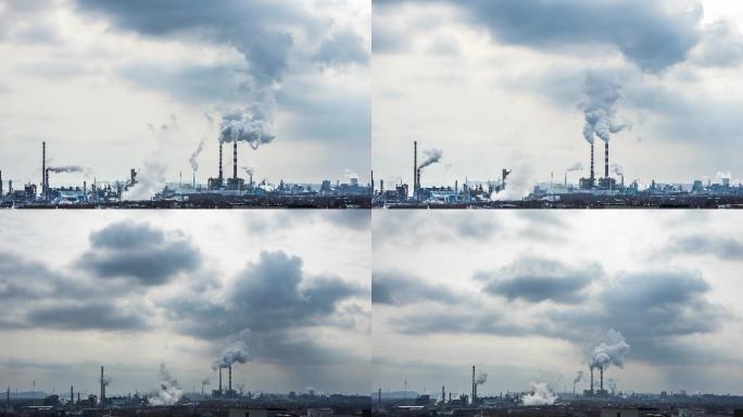 8K大烟囱污染排放延时 发电厂化工厂