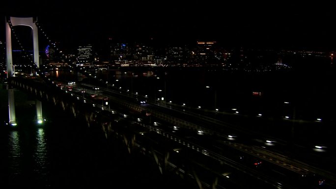 东京彩虹桥夜景东京市地标日本首都日本夜景