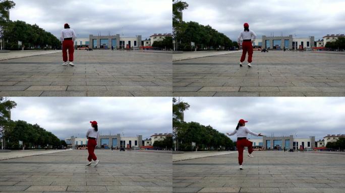美女跳舞鬼步舞广场鬼步舞广场跳舞