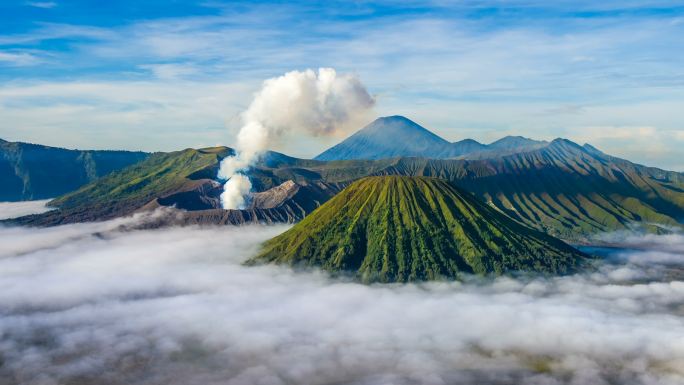 印度尼西亚东爪哇省的火山