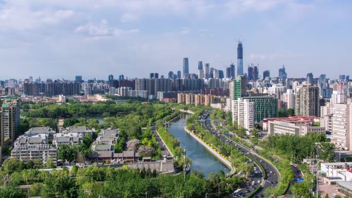 延时拍摄北京城市景观