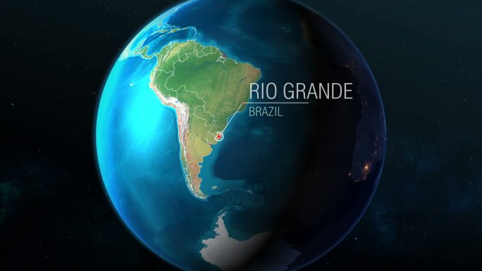 巴西-格兰德河-从太空到地球的变焦