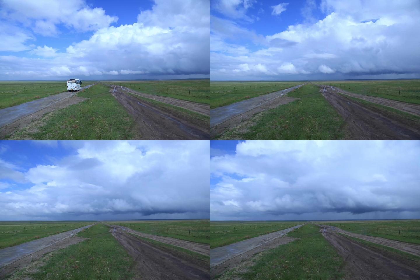 草原上拍摄的5K云延时素材