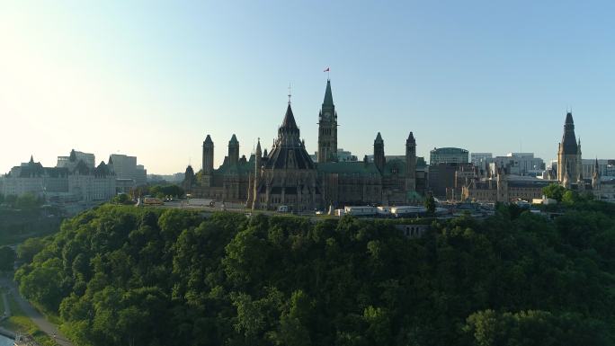渥太华加拿大议会鸟瞰图