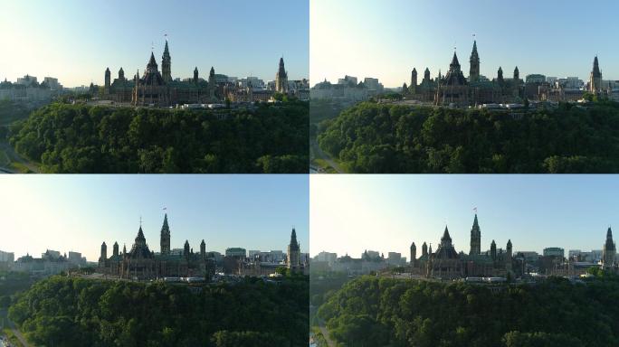 渥太华加拿大议会鸟瞰图