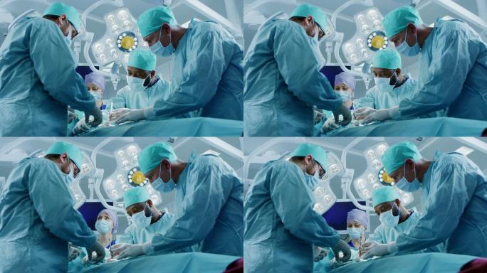 外科手术团队手术中抢救大型手术