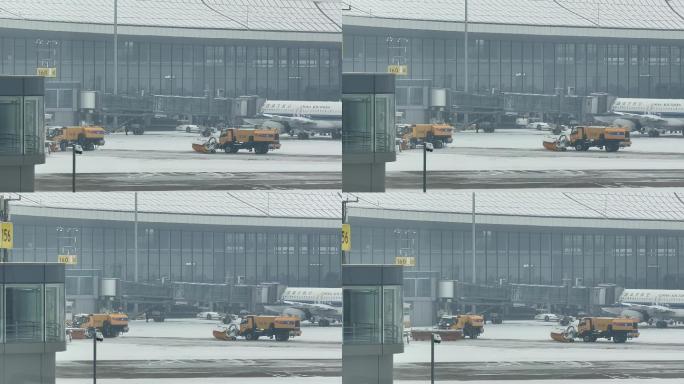 机场大雪清雪车
