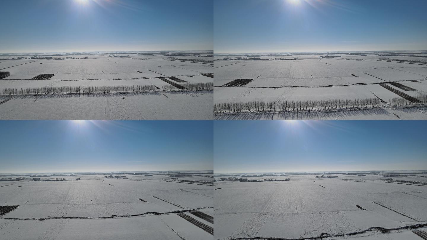 黑龙江农村雪景