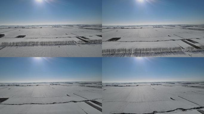 黑龙江农村雪景