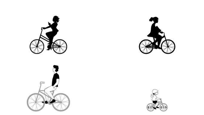骑自行车的人骑自行车发展变迁插图漫画