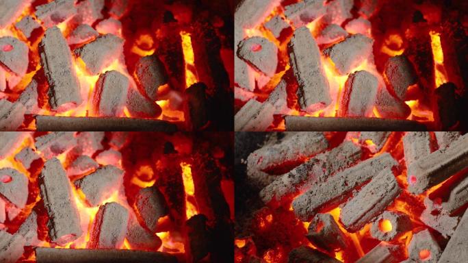 炭火取暖火焰温暖