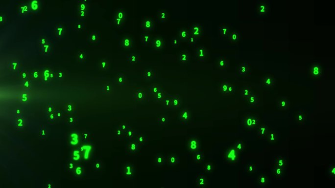 黑客矩阵绿色科技粒子 数据