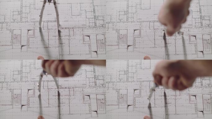 建筑师和工程师绘制图纸