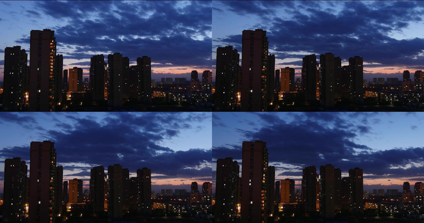 大气城市夜景延时摄影