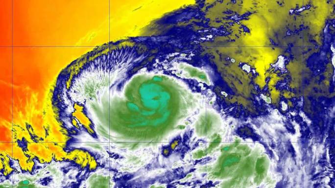 2019年飓风延时卫星图像。
