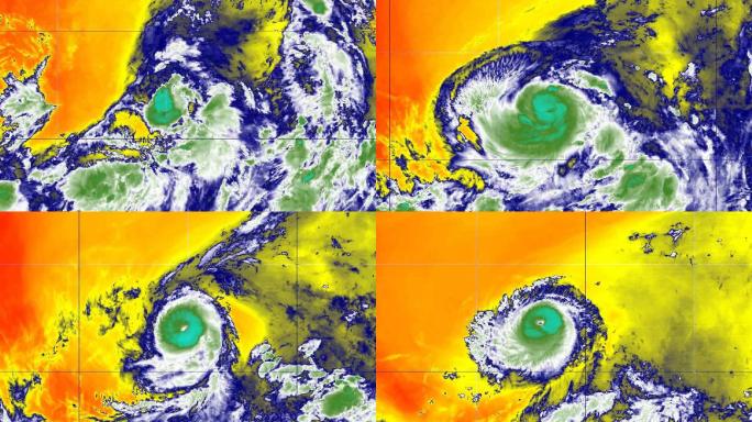 2019年飓风延时卫星图像。