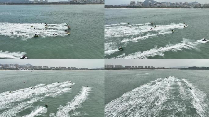 海南万宁神州半岛海上水上摩托艇浮动出发
