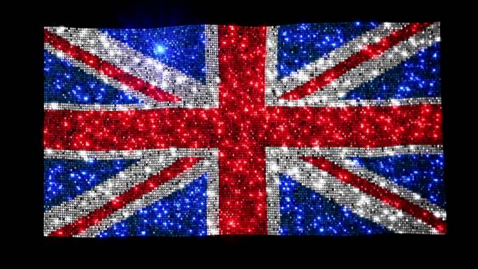 英国国旗。亮片。