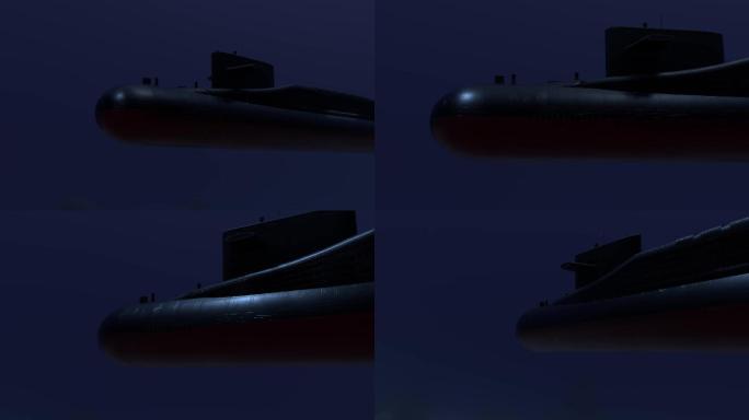 094核潜艇水下航行