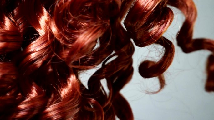 红头发慢动作视频素材理发店造型形象