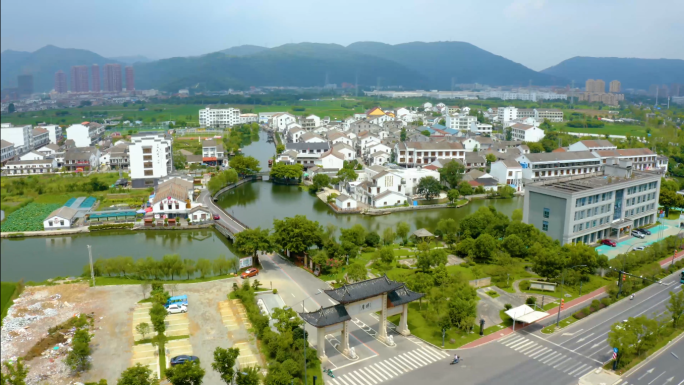 温州平阳县厚垟村航拍4K灰度