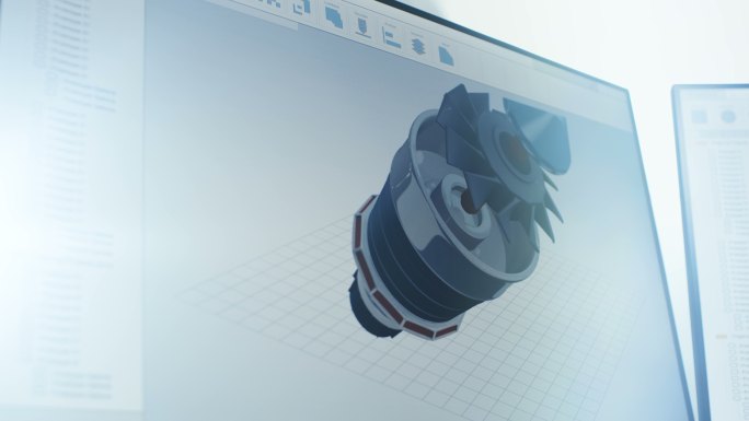 用CAD软件制作的工业涡轮