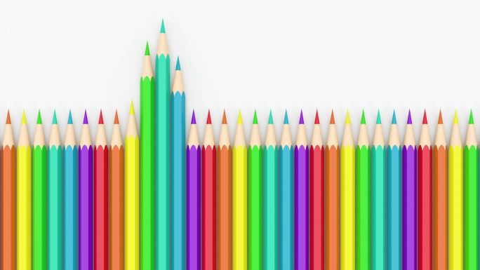 计算机数字绘图的彩色铅笔