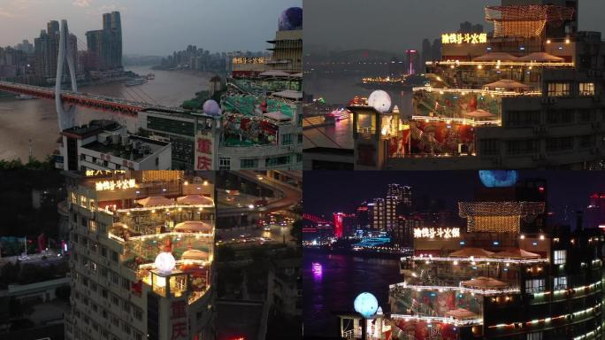 航拍重庆夜景