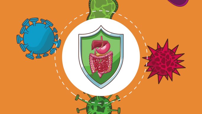 消化系统动画MG宣传广告病菌