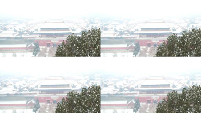 唯美故宫下雪