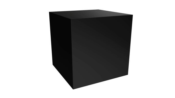 黑盒隔离在白色背景上