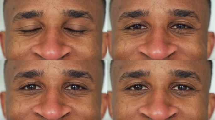 男子眼睛的特写镜头