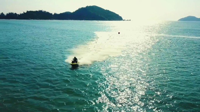 海南万宁神州半岛海上水上摩托艇竞赛航拍