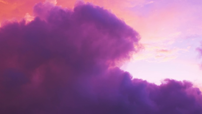 彩色云景延时视频云朵流云云海翻腾天空云层