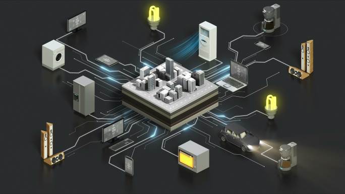 智能城市连接智能家电自动化、物联网