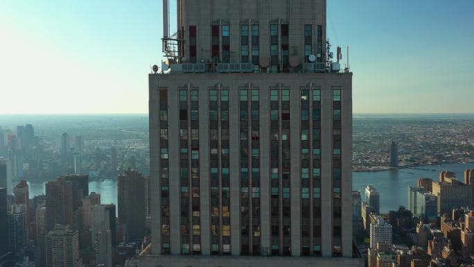 纽约城市景观高楼大厦城市航拍发达国家
