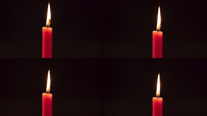 红色蜡烛-燃烧过程-延时